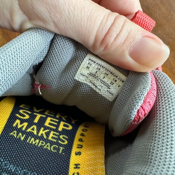 KEEN Chandler CNX Hiking Shoe | Kids Girls size 3 | Drizzle/Dubarry pink - Picture 5 of 9